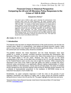 Financial Crises in Historical Perspective: Crises of 1929 &amp; 2008