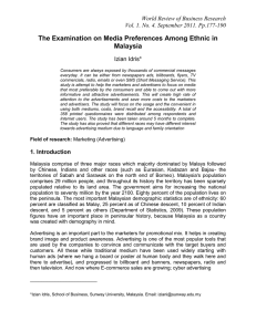 The Examination on Media Preferences Among Ethnic in Malaysia