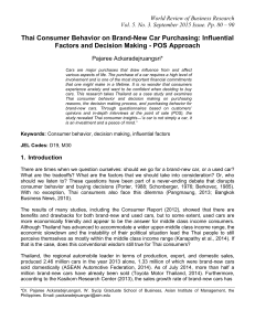 Thai Consumer Behavior on Brand-New Car Purchasing: Influential