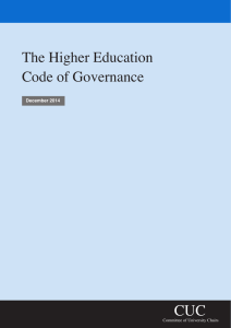 CUC The Higher Education Code of Governance December 2014