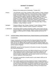 SENATE Minutes of the meeting held on Wednesday, 1 October 2014 Present: