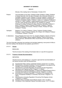 SENATE Minutes of the meeting held on Wednesday 3 October 2012 Present: