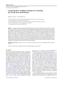 Comparing three sampling techniques for estimating fine woody down dead biomass