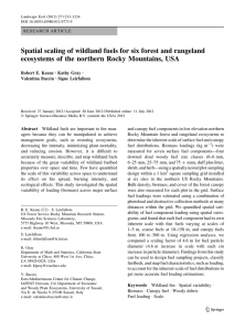 Spatial scaling of wildland fuels for six forest and rangeland