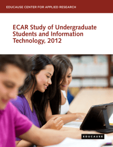 ECAR Study of Undergraduate Students and Information Technology, 2012