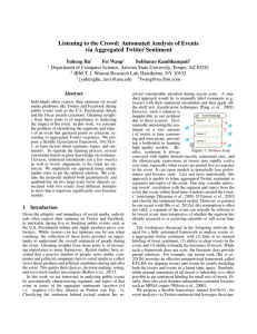 Listening to the Crowd: Automated Analysis of Events