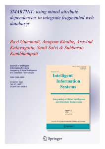 SMARTINT: using mined attribute dependencies to integrate fragmented web databases