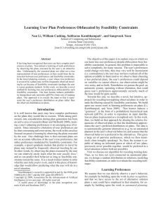 Learning User Plan Preferences Obfuscated by Feasibility Constraints