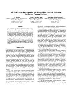 A Hybrid Linear Programming and Relaxed Plan Heuristic for Partial