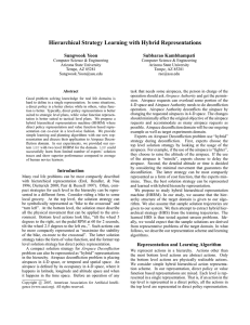 Hierarchical Strategy Learning with Hybrid Representations Sungwook Yoon Subbarao Kambhampati