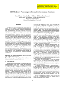 QPIAD: Query Processing over Incomplete Autonomous Databases