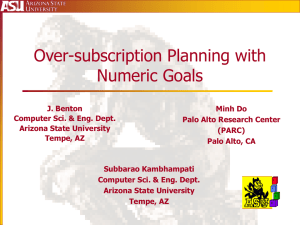 Over-subscription Planning with Numeric Goals