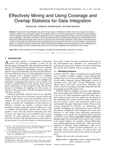 Effectively Mining and Using Coverage and Overlap Statistics for Data Integration