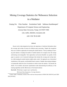 Mining Coverage Statistics for Websource Selection in a Mediator