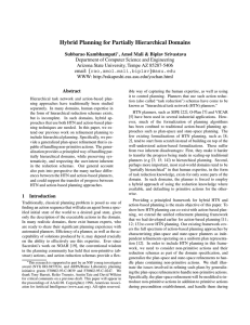 Hybrid Planning for Partially Hierarchical Domains