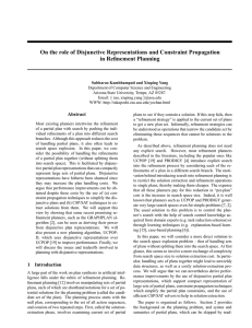 On the role of Disjunctive Representations and Constraint Propagation