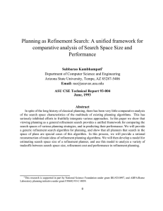 Planning as Refinement Search: A unified framework for Performance