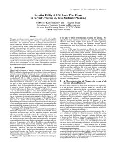 Relative Utility of EBG based Plan Reuse Subbarao Kambhampati and