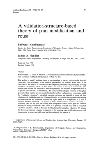 A  validation-structure-based reuse Subbarao  Kambhampati*