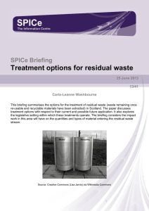 Treatment options for residual waste SPICe Briefing  25 June 2013