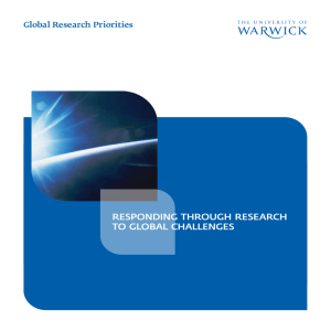 responding through research to global challenges Global Research Priorities