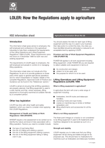 LOLER: HSE information sheet Introduction