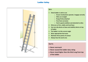Ladder Safety Do’s
