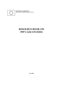 RESOURCE BOOK ON PPP CASE STUDIES EUROPEAN COMMISSION