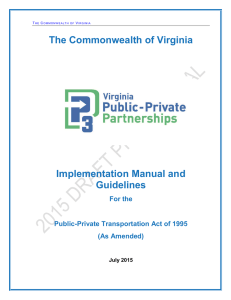 The Commonwealth of Virginia Implementation Manual and Guidelines