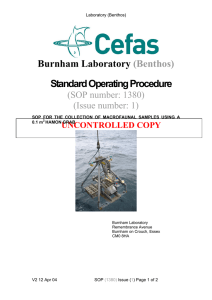 Burnham Laboratory  Standard Operating Procedure (Benthos)
