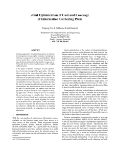 Joint Optimization of Cost and Coverage of Information Gathering Plans