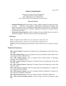 Subbarao Kambhampati Research Interests
