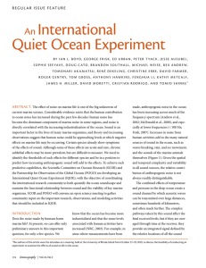 International Quiet Ocean experiment an