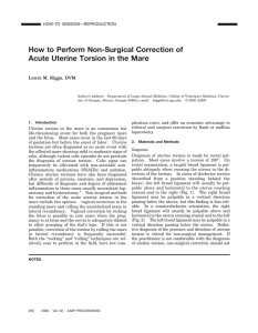 How to Perform Non-Surgical Correction of Laura M. Riggs, DVM HOW-TO SESSION—REPRODUCTION