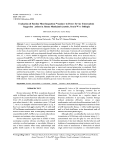 Evaluation of Routine Meat Inspection Procedure to Detect Bovine Tuberculosis
