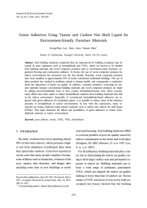 Green Adhesives Using Tannin and Cashew Nut Shell Liquid for