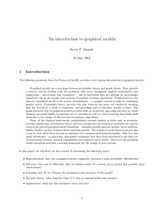 An introduction to graphical models 1 Introduction Kevin P. Murphy