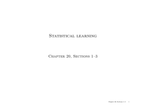 Statistical learning Chapter 20, Sections 1–3 1