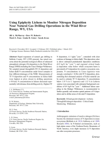 Using Epiphytic Lichens to Monitor Nitrogen Deposition