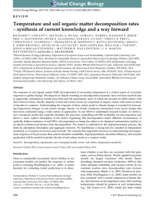 Temperature and soil organic matter decomposition rates