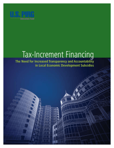 Tax-Increment Financing The Need for Increased Transparency and Accountability