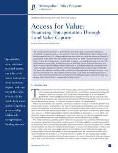 Access for Value: Financing Transportation Through Land Value Capture