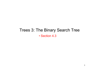 Trees 3: The Binary Search Tree • Section 4.3 1