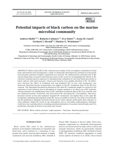 Potential impacts of black carbon on the marine microbial community F A