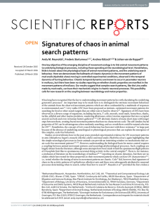 Signatures of chaos in animal search patterns www.nature.com/scientificreports Andy M. Reynolds