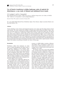 Use of fourier transforms to define landscape scales of analysis... disturbances: a case study of thinned and unthinned forest stands