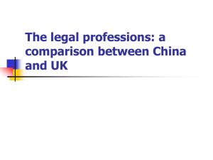 The legal professions: a comparison between China and UK
