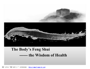 The Body’s Feng Shui ------ the Wisdom of Health  ¿