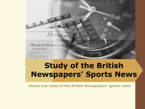 Study of the British Newspapers’ Sports News LOGO