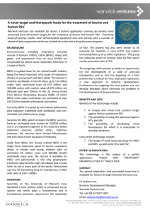 A novel target and therapeutic leads for the treatment of... human RSV